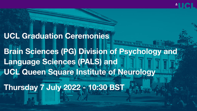 Brain Sciences (PG) Division of Psychology and Language Sciences (PALS) and UCL Queen Square Institute of Neurology