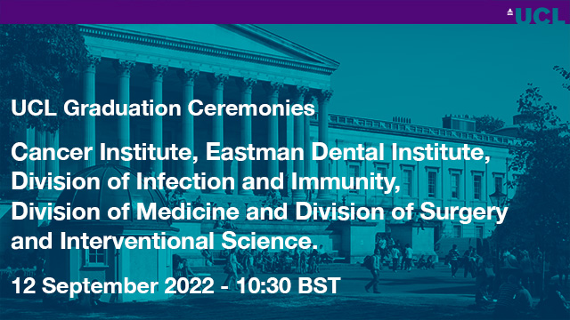 Cancer Institute, Eastman Dental Institute, Division of Infection and Immunity, Division of Medicine and Division of Surgery and Interventional Science.